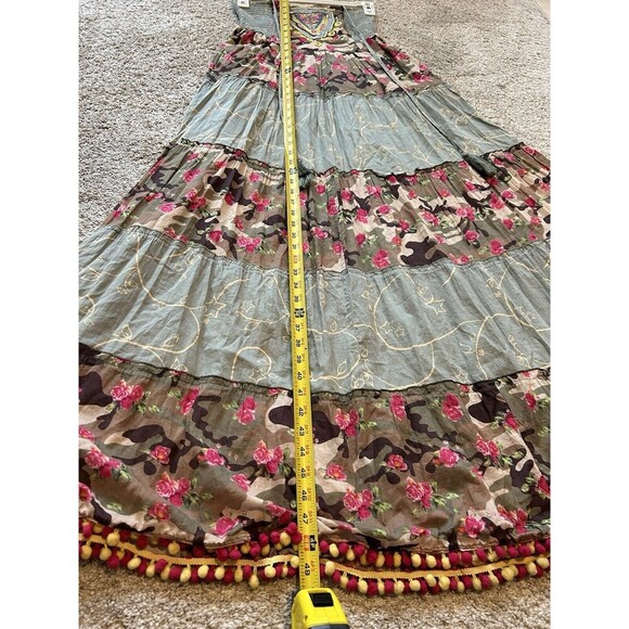 Boston Proper Floral Boho Maxi Tube Resort Smocked Top Dress Small Colorful - Picture 11 of 11